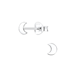 Wholesale Sterling Silver Moon Ear Studs - JD4770