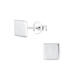 Wholesale Sterling Silver Square Ear Studs - JD4917