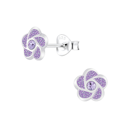 Wholesale Sterling Silver Flower Ear Studs - JD5980