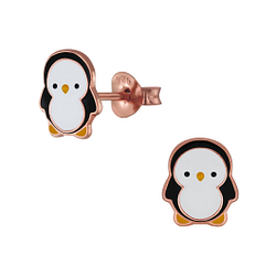 Wholesale Sterling Silver Penguin Ear Studs - JD2727