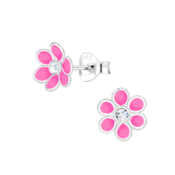 Wholesale Sterling Silver Flower Ear Studs - JD1825