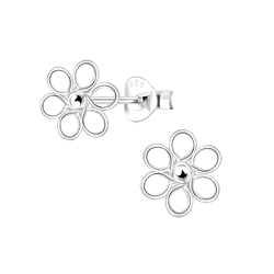 Wholesale Sterling Silver Flower Ear Studs - JD2593