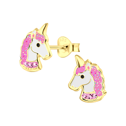 Wholesale Sterling Silver Unicorn Ear Studs - JD4118