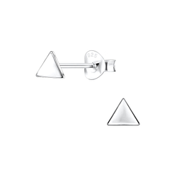 Wholesale Sterling Silver Triangle Ear Studs - JD4787