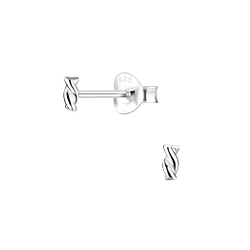 Wholesale Sterling Silver Twist Bar Ear Studs - JD4954