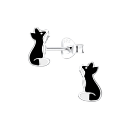 Wholesale Sterling Silver Fox Ear Studs - JD4121