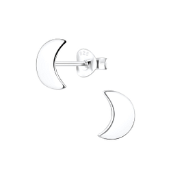 Wholesale Sterling Silver Moon Ear Studs - JD5974