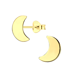 Wholesale Sterling Silver Moon Ear Studs - JD4859