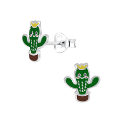 Wholesale Sterling Silver Cactus Ear Studs - JD5128