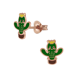 Wholesale Sterling Silver Cactus Ear Studs - JD5129