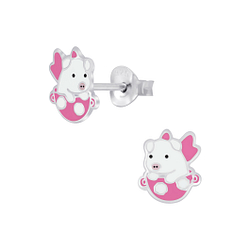 Wholesale Sterling Silver Flying Pig Ear Studs - JD5119