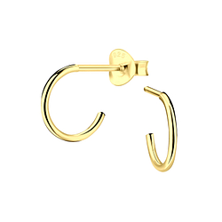 Wholesale Sterling Silver Half Hoop Ear Studs - JD10671