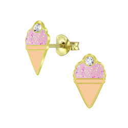 Wholesale Sterling Silver Ice Cream Ear Studs - JD5992