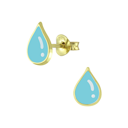 Wholesale Sterling Silver Tear Drop Ear Studs - JD5841