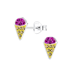 Wholesale Sterling Silver Ice cream Ear Studs - JD10612