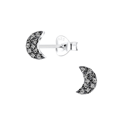 Wholesale Sterling Silver Moon Ear Studs - JD10604