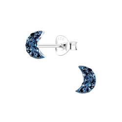 Wholesale Sterling Silver Moon Ear Studs - JD10604