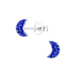 Wholesale Sterling Silver Moon Ear Studs - JD10604