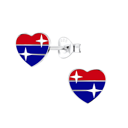 Wholesale Sterling Silver Heart Ear Studs - JD10709