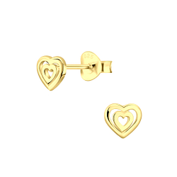 Wholesale Sterling Silver Heart Ear Studs - JD5222