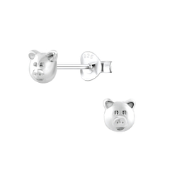 Wholesale Sterling Silver Pig Ear Studs - JD4367