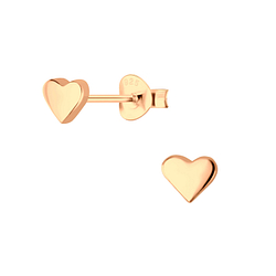 Wholesale Sterling Silver Heart Ear Studs - JD5105