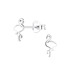 Wholesale Sterling Silver Flamingo Ear Studs - JD10664