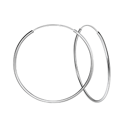 Wholesale 70mm Sterling Silver Thick Ear Hoops - JD4602