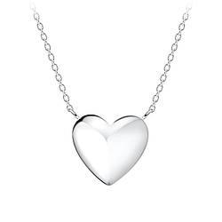 Wholesale Sterling Silver Heart Necklace - JD10716