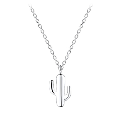 Wholesale Sterling Silver Cactus Necklace - JD9782