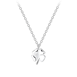 Wholesale Sterling Silver Clover Necklace - JD10629