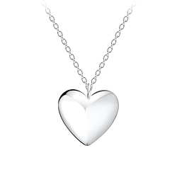 Wholesale Sterling Silver Heart Necklace - JD10632