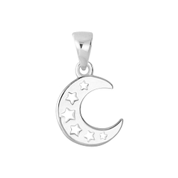 Wholesale Sterling Silver Moon Pendant - JD5016