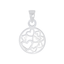 Wholesale Sterling Silver Hearts Pendant - JD4556