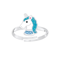 Wholesale Sterling Silver Unicorn Adjustable Ring - JD5236