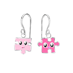 Wholesale Sterling Silver Puzzle Earrings - JD11862