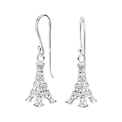 Wholesale Sterling Silver Eiffel Tower Earrings - JD11646