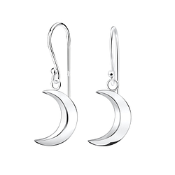 Wholesale Sterling Silver Moon Earrings - JD11750