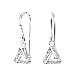 Wholesale Sterling Silver Triangle Earrings - JD11761