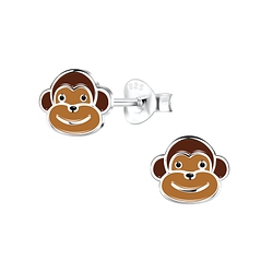 Wholesale Sterling Silver Monkey Ear Studs - JD11286