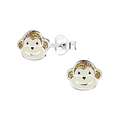 Wholesale Sterling Silver Monkey Ear Studs - JD11287