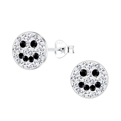 Wholesale Sterling Silver Smiley Face Ear Studs - JD10859