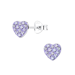 Wholesale Sterling Silver Heart Ear Studs - JD10734