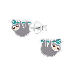 Wholesale Sterling Silver Sloth Ear Studs - JD11662