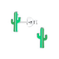 Wholesale Sterling Silver Cactus Ear Studs - JD11234