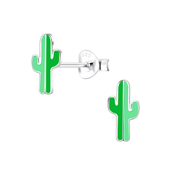 Wholesale Sterling Silver Cactus Ear Studs - JD11235