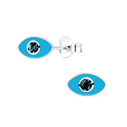 Wholesale Sterling Silver Evil Eye Ear Studs - JD10836