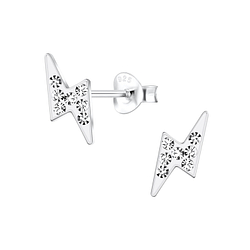 Wholesale Sterling Silver Thunder Bolt Ear Studs - JD11228