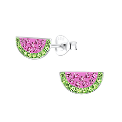 Wholesale Sterling Silver Watermelon Ear Studs - JD10815