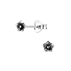Wholesale Sterling Silver Flower Ear Studs - JD11390
